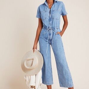 Anthropologie Levi's Wide-Leg Denim Overalls M NWT $128
